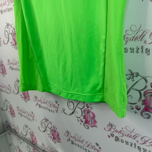 Adidas tank top stretchy, soft, neon, green Women's Vibrant Lime Tank Top - Picture 3 of 10